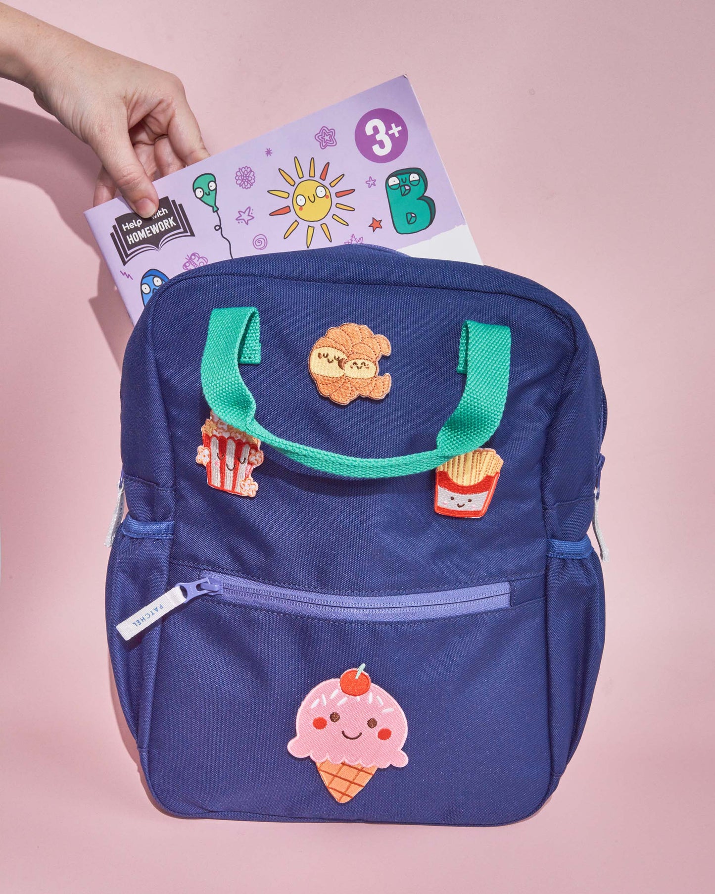 Patchel customisable children's rucksack with swappable patches