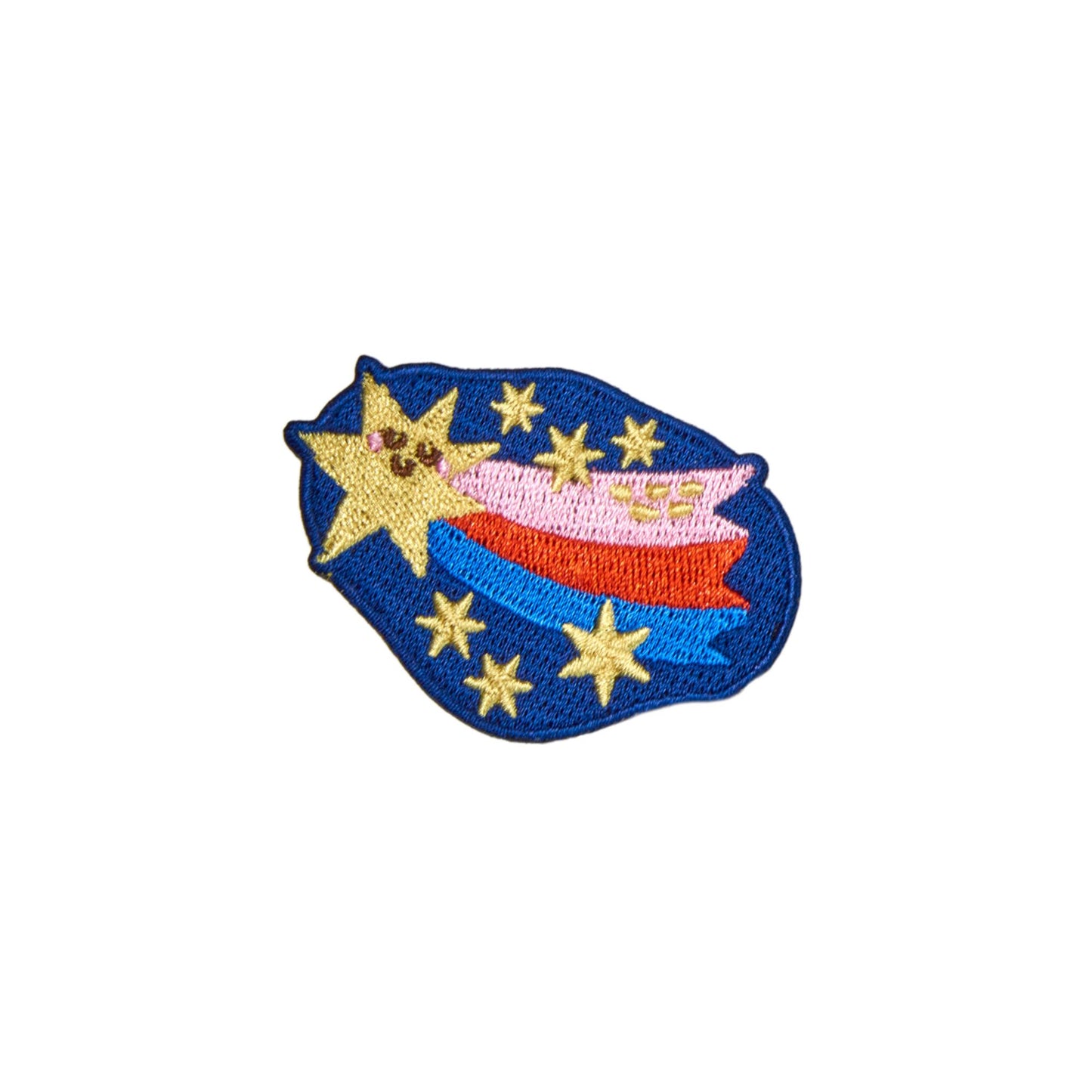 Shooting star backpack patch for the Patchel children's backpack from the Space Explorers collection