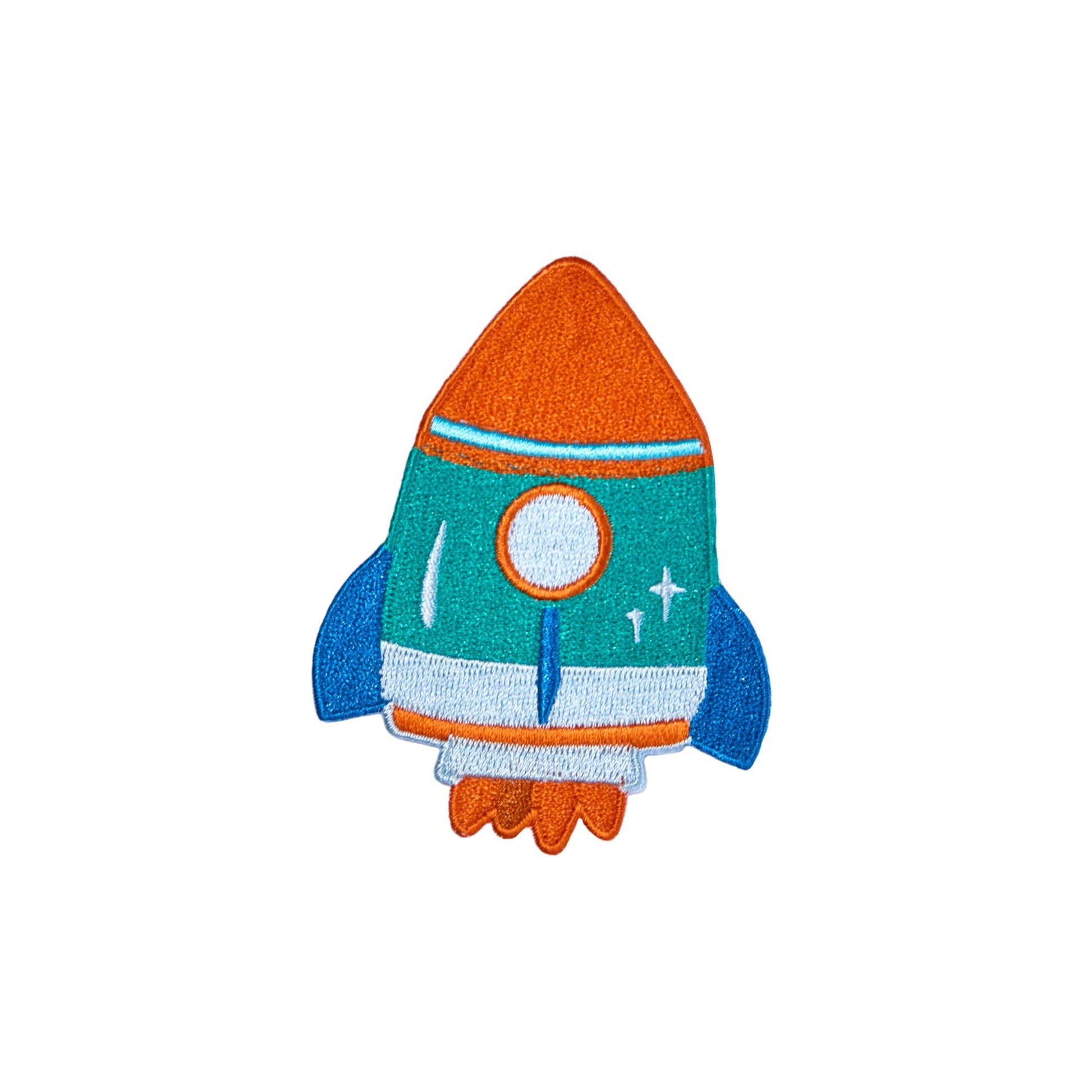 Rocket backpack patch for the Patchel children's backpack from the Space Explorers collection