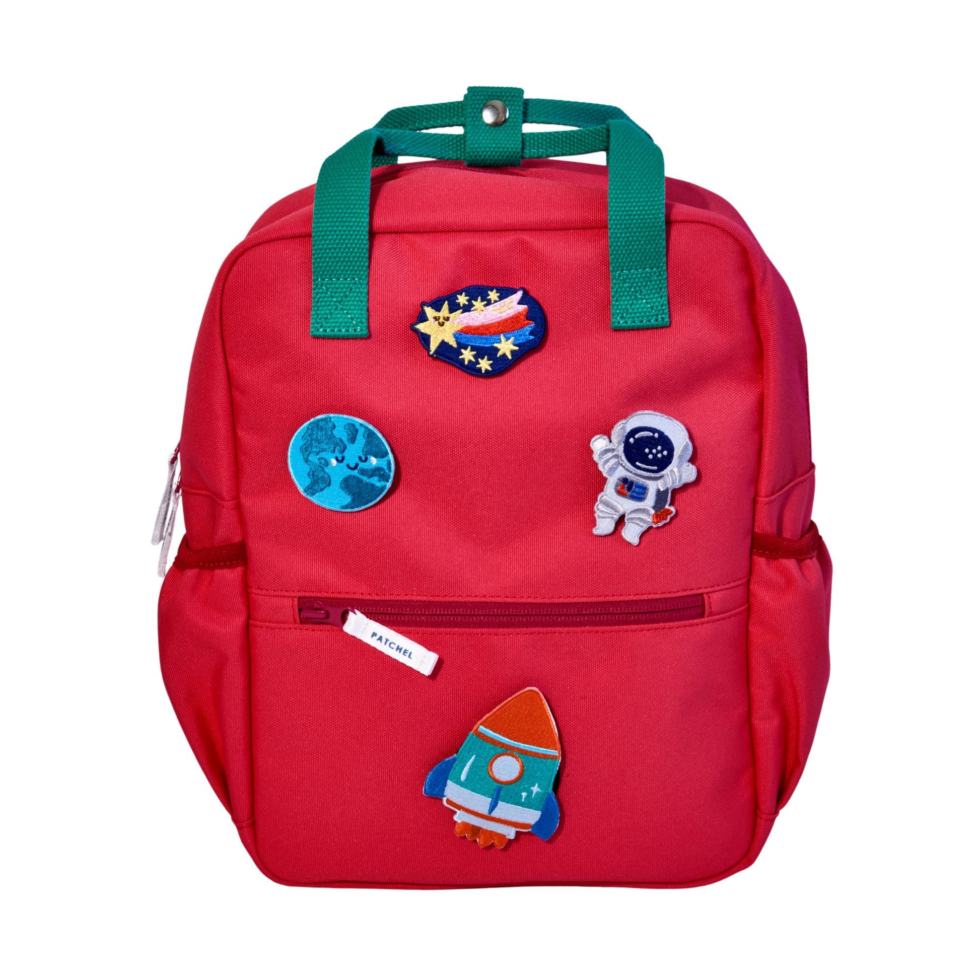 Patchel customisable children's backpack with swappable patches